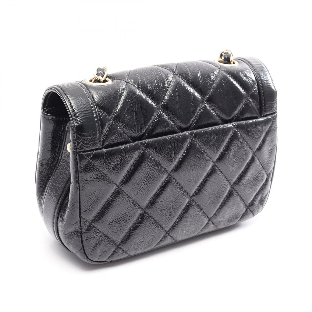 Chanel Shoulder Bag Quilted Black Leather Small Flap Chain — view 2