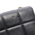 Chanel Shoulder Bag Mini Flap Black Lambskin — view 8
