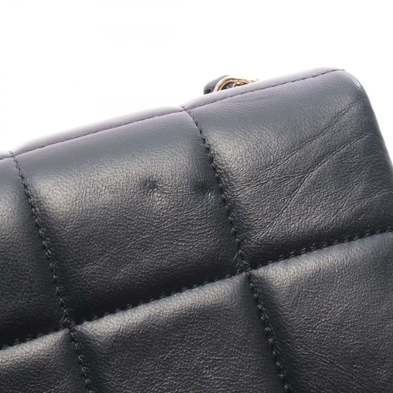 Chanel Shoulder Bag Mini Flap Black Lambskin — view 8