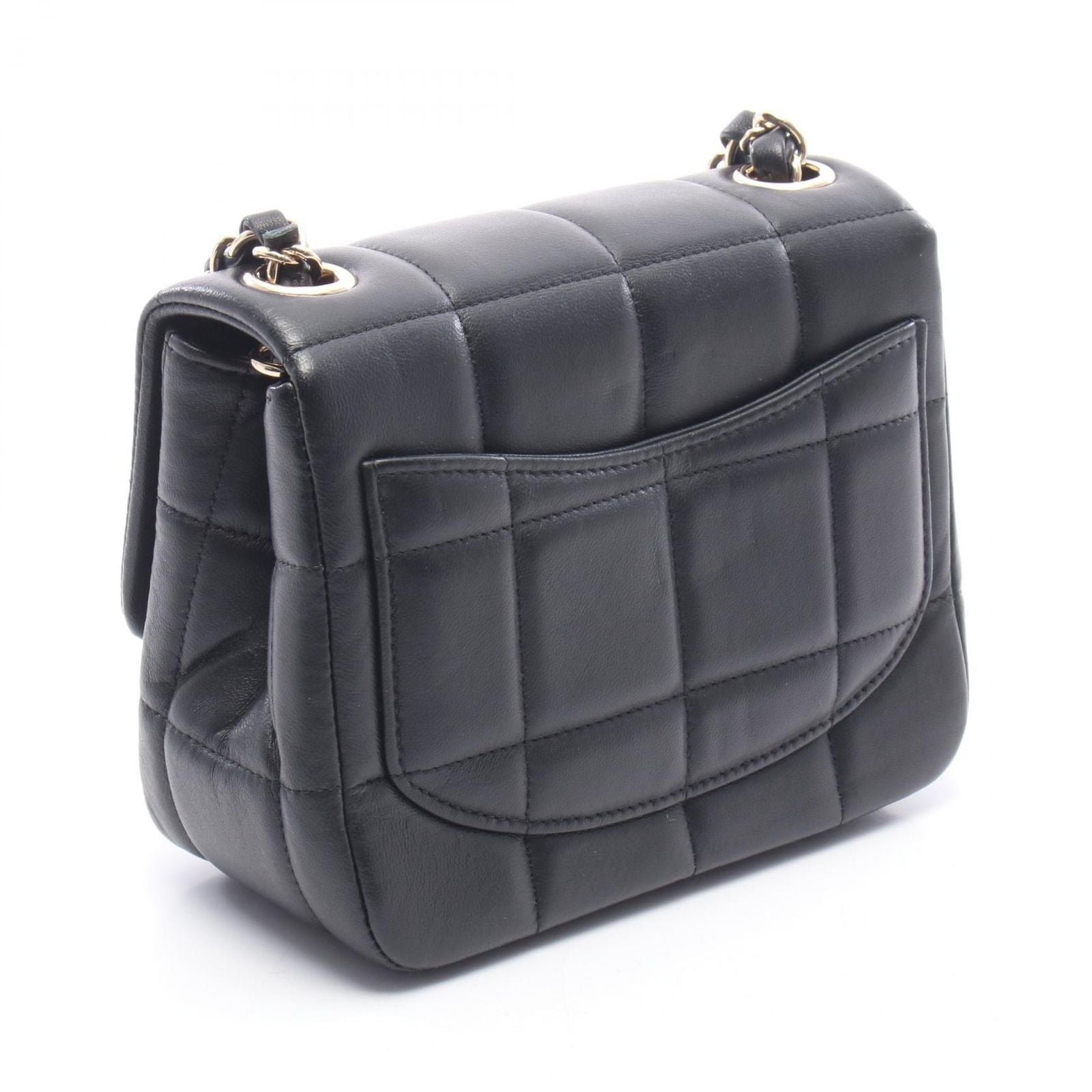 Chanel Shoulder Bag Mini Flap Black Lambskin — view 2