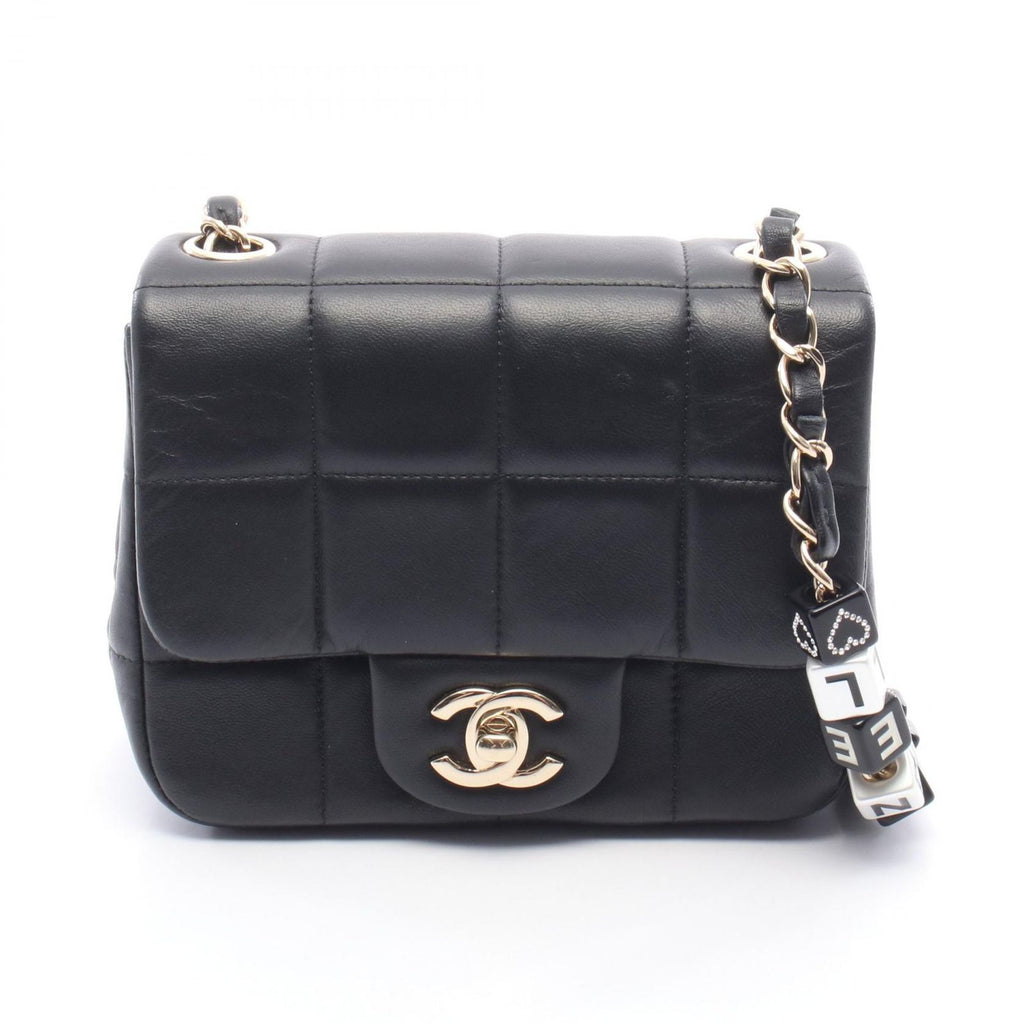Chanel Shoulder Bag Mini Flap Black Lambskin