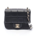 Chanel Shoulder Bag Mini Flap Black Lambskin