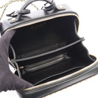 Chanel Shoulder Bag CC Filigree Small Vanity 2-Way Black Lambskin CC Quilted — view 3