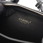 Chanel Shoulder Bag CC Filigree Small Vanity 2-Way Black Lambskin CC Quilted — view 7