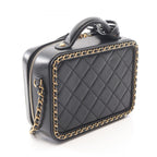 Chanel Shoulder Bag CC Filigree Small Vanity 2-Way Black Lambskin CC Quilted — view 2