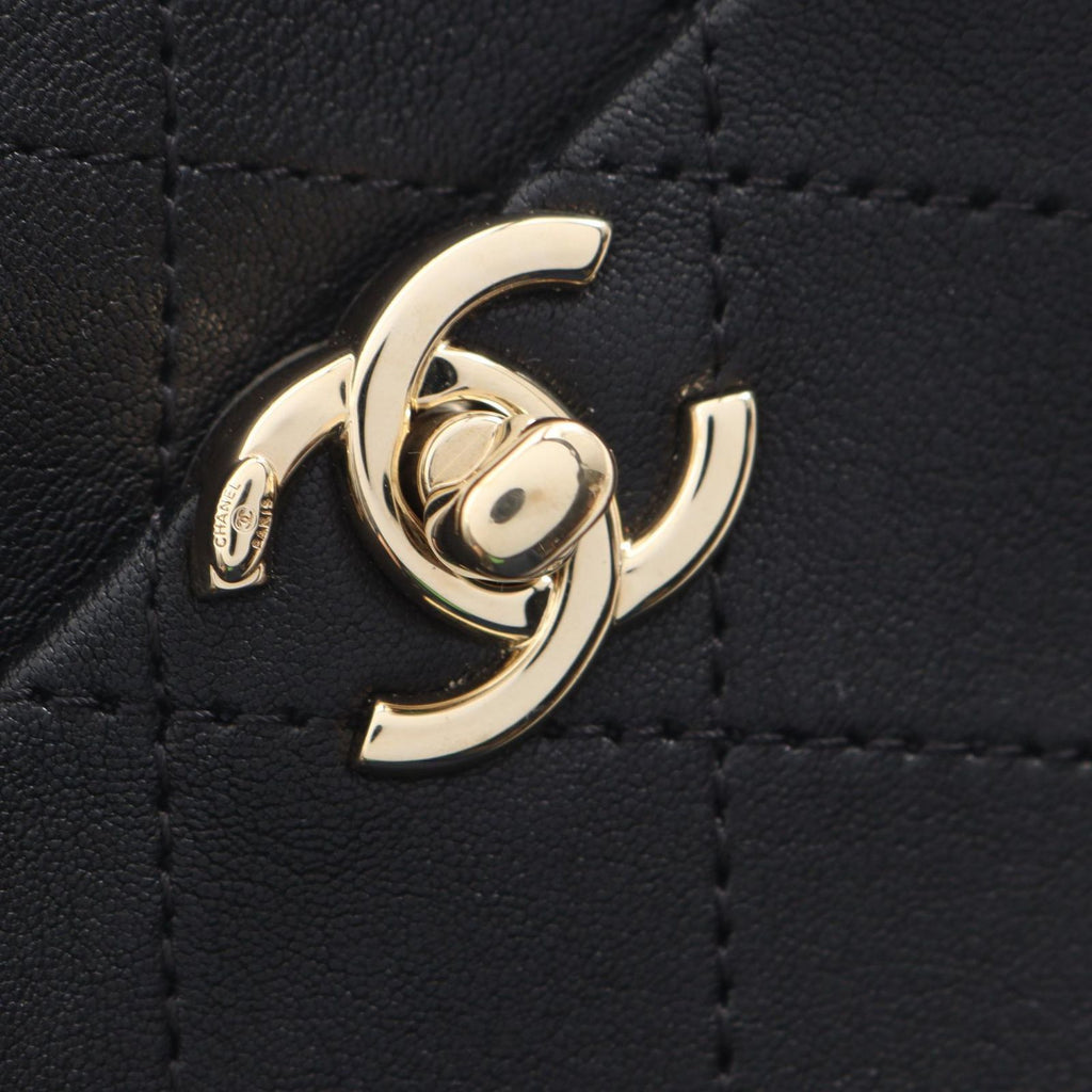 Chanel Shoulder Bag Quilted Small Black Lambskin Chain — view 7