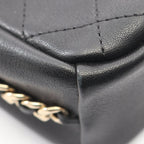 Chanel Shoulder Bag Quilted Small Black Lambskin Chain — view 6