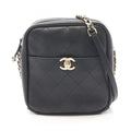 Chanel Shoulder Bag Quilted Small Black Lambskin Chain