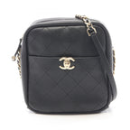 Chanel Shoulder Bag Quilted Small Black Lambskin Chain