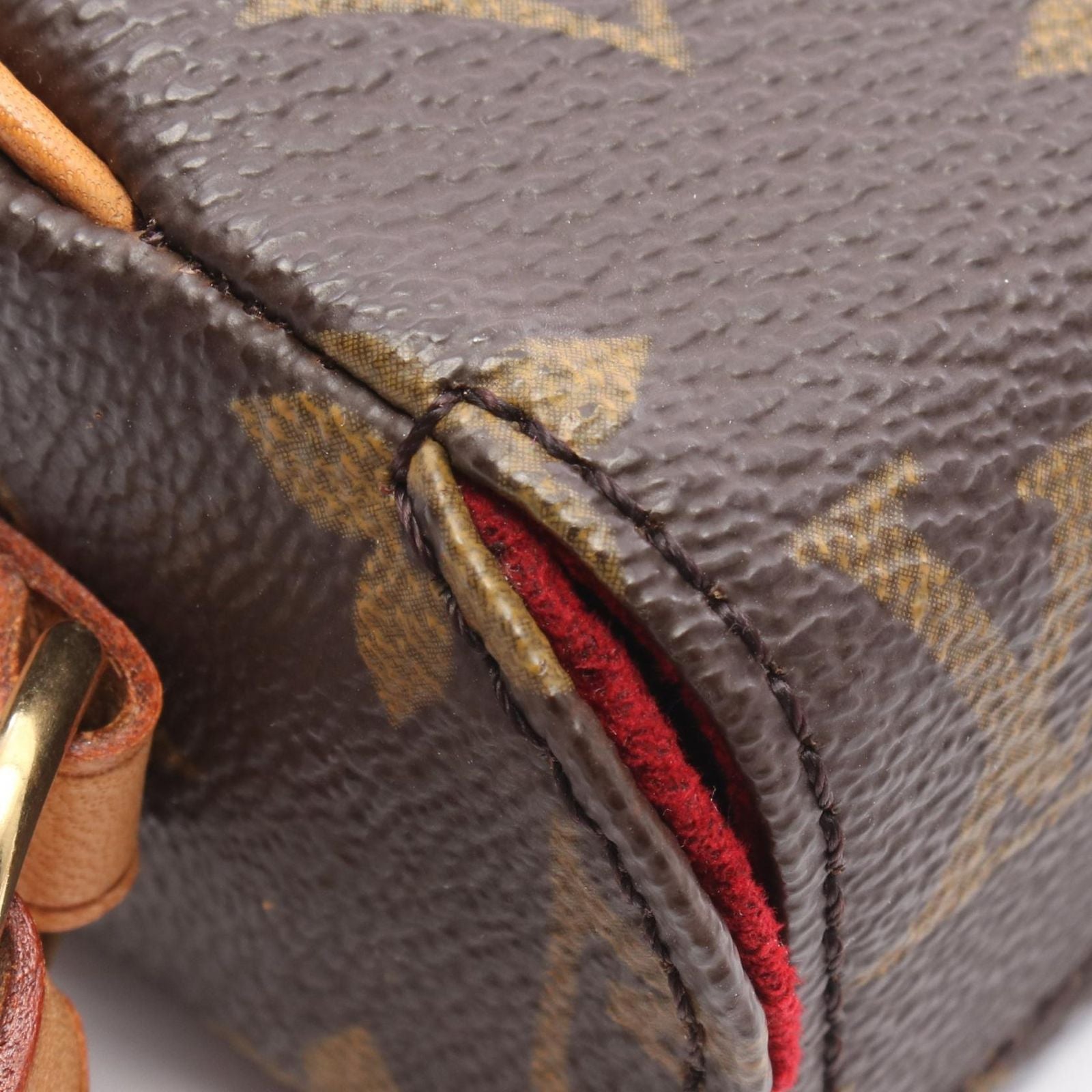 Louis Vuitton Handbag Monogram Canvas Leather — view 9