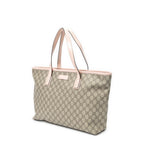 Gucci Zip Shopping Tote Beige Pink Supreme Canvas — view 2