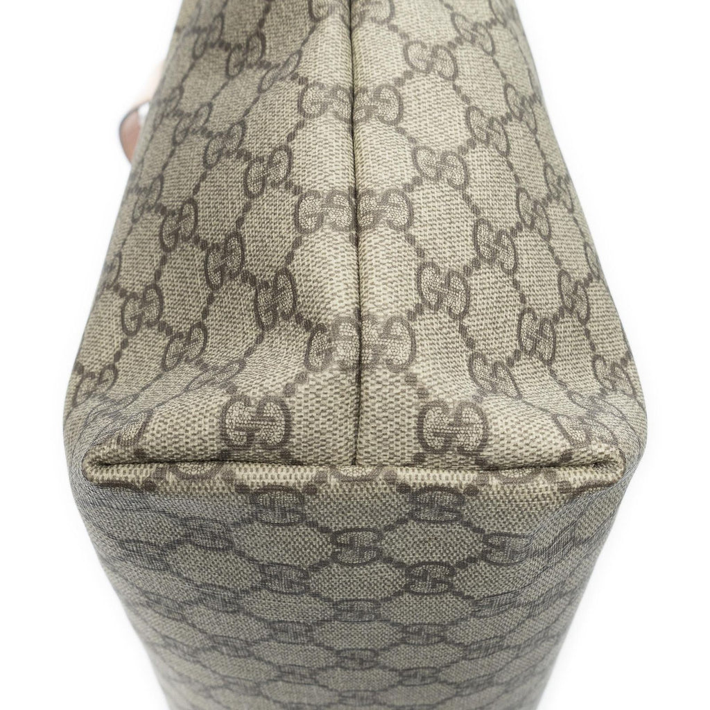 Gucci Zip Shopping Tote Beige Pink Supreme Canvas — view 7