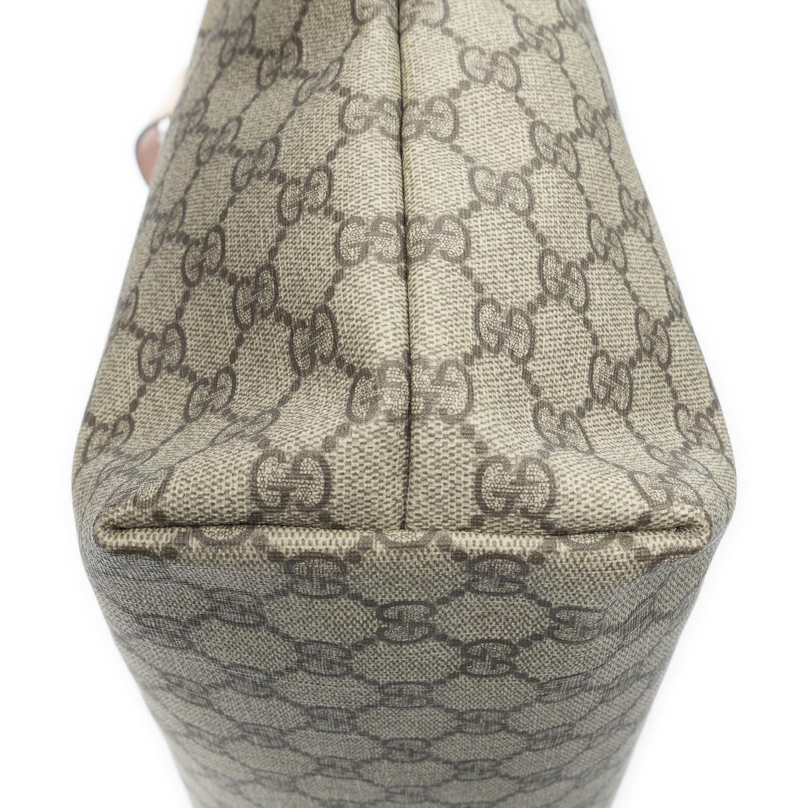 Gucci Zip Shopping Tote Beige Pink Supreme Canvas — view 7