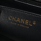 Chanel Shoulder Bag 2.55 Black Leather Mini Quilted Double Flap Chain — view 4