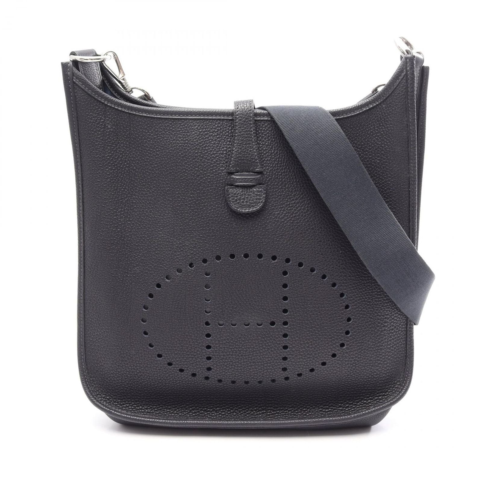 Hermes Shoulder Bag Evelyne 1 PM Blue Indigo Leather
