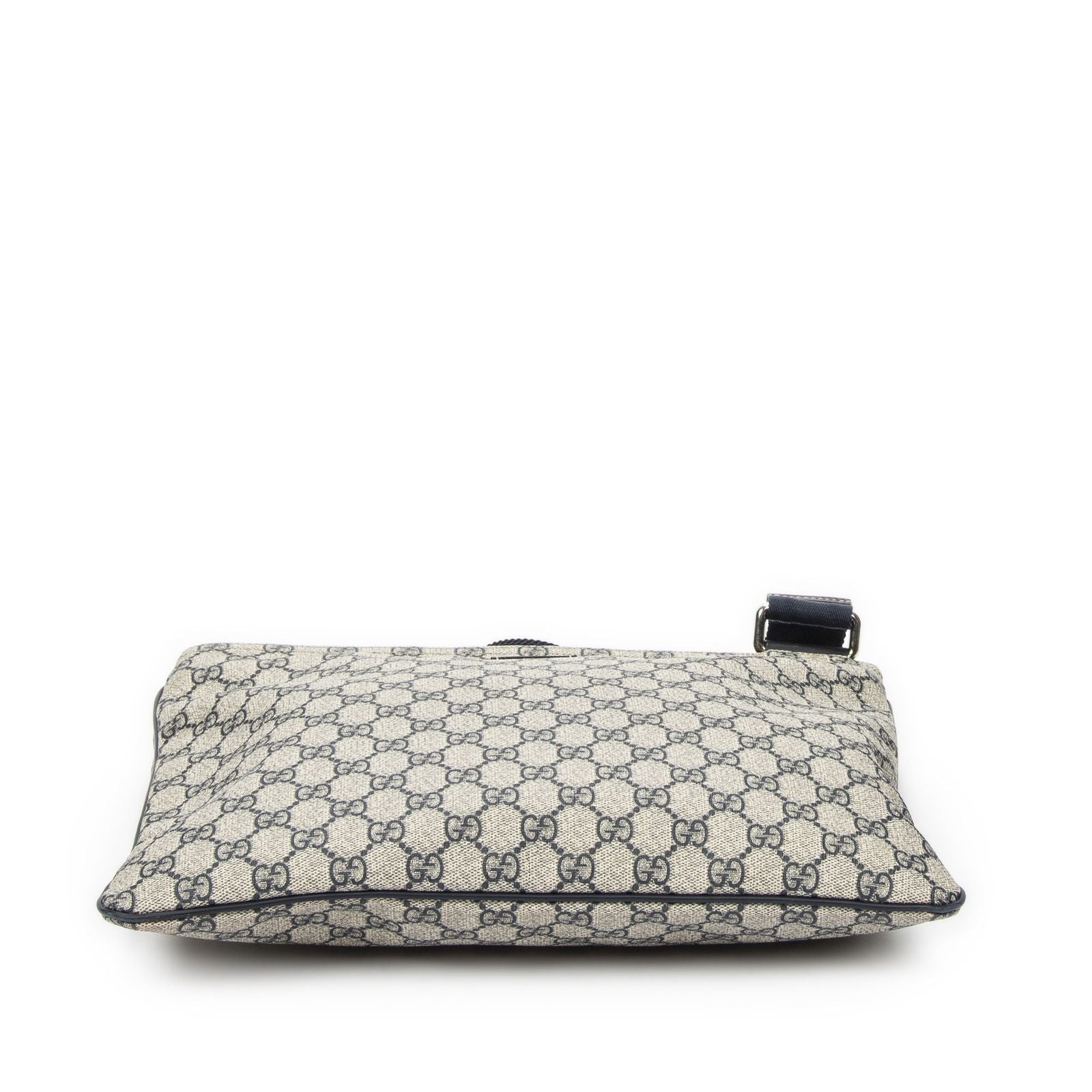 Gucci Large Square Zip Messenger Gray Navy Supreme Canvas — view 6