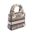 Dior Handbag Lady D-lite Mini 2-Way Gray Black Canvas Tote — view 2