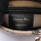 Dior Handbag Lady D-lite Mini 2-Way Gray Black Canvas Tote — view 4