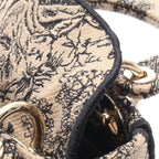 Dior Handbag Lady D-lite Mini 2-Way Gray Black Canvas Tote — view 7