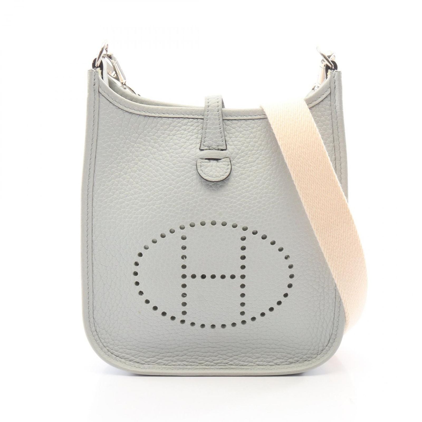 Hermes Shoulder Bag Evelyne TPM Amazon Blue Pale Nata Leather Evelynamazon TPM