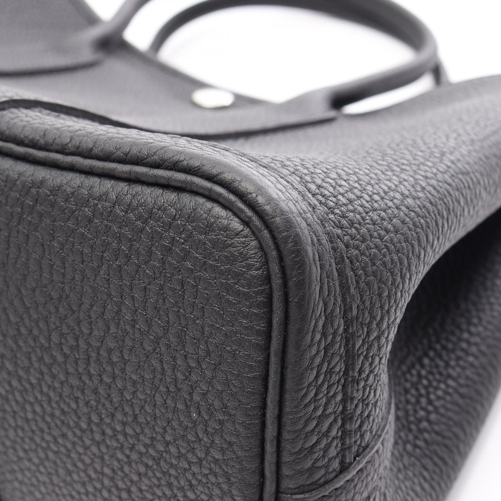 Hermes Tote Garden Party TPM Black Leather — view 6