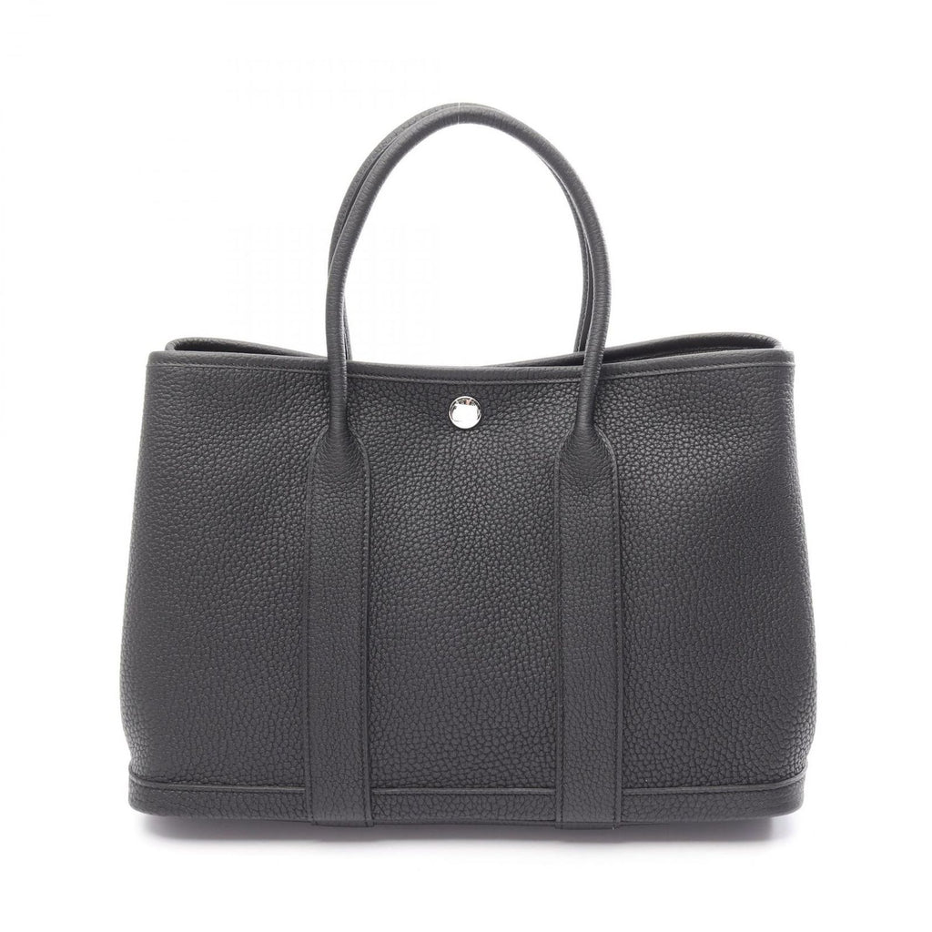 Hermes Tote Garden Party TPM Black Leather