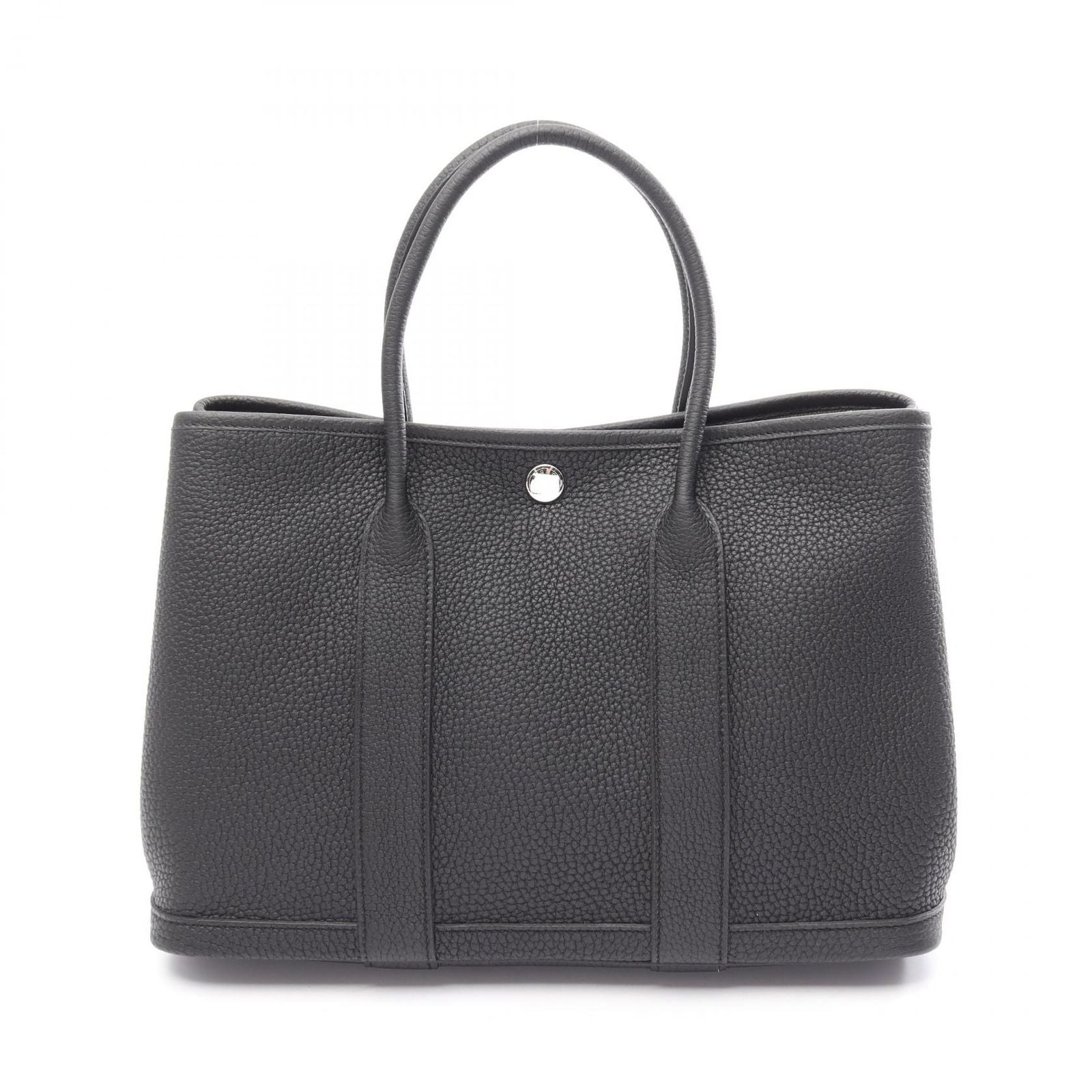 Hermes Tote Garden Party TPM Black Leather