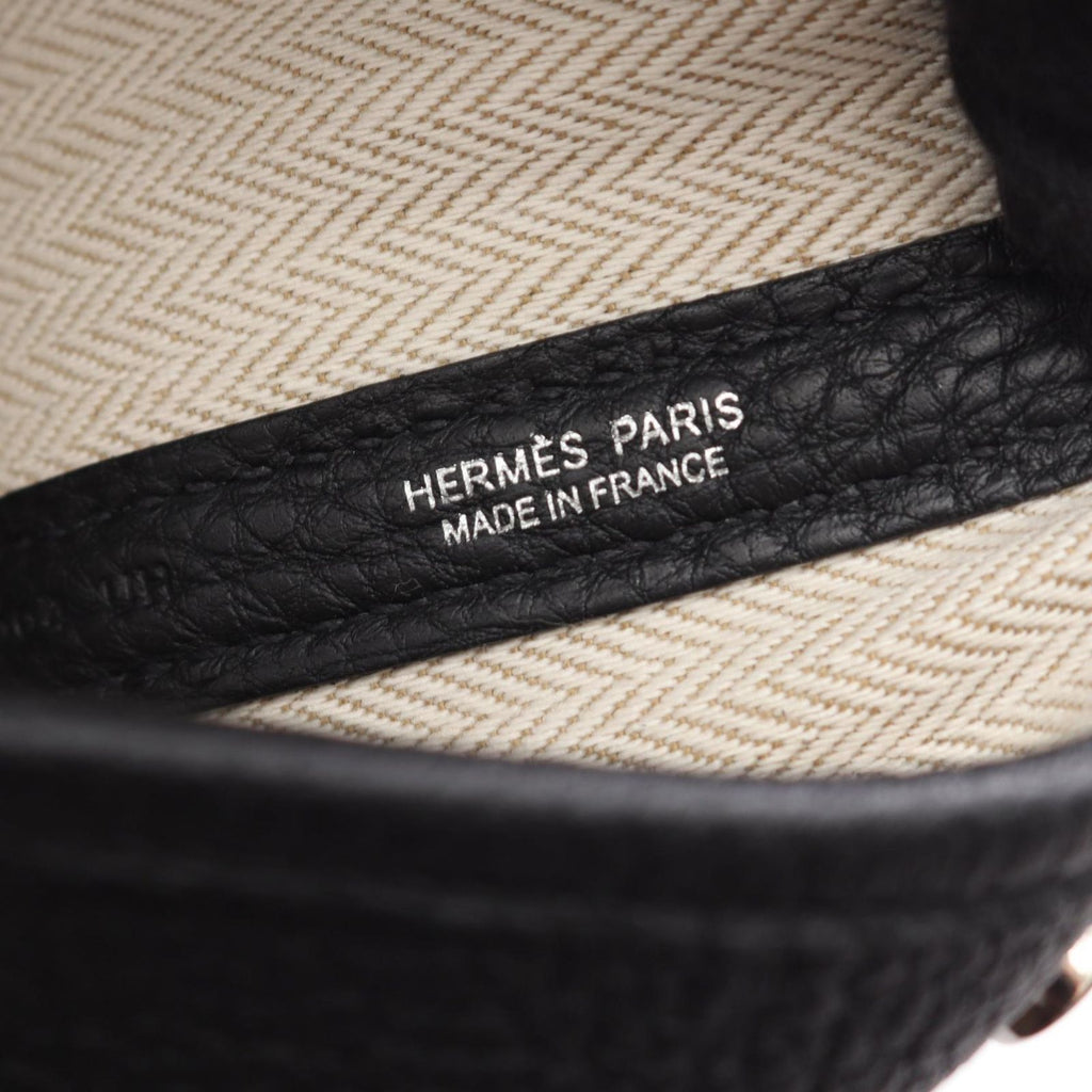 Hermes Tote Garden Party TPM Black Leather — view 4