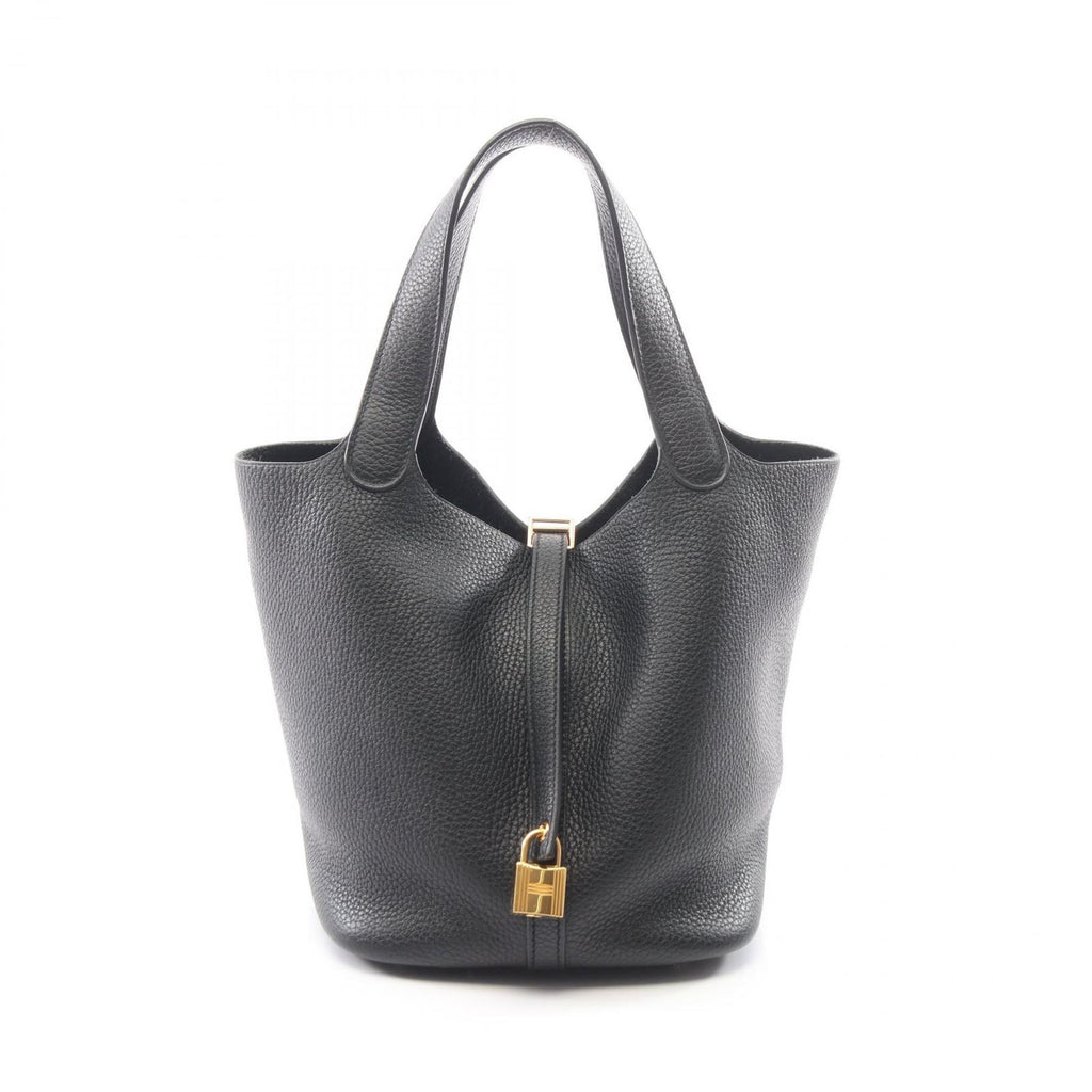 Hermes Handbag Picotin Lock MM Black Leather