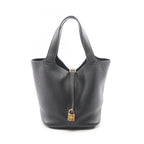 Hermes Handbag Picotin Lock MM Black Leather