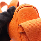 Hermes Shoulder Bag Saco Orange Leather — view 7