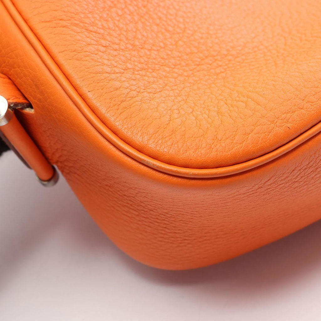 Hermes Shoulder Bag Saco Orange Leather — view 9