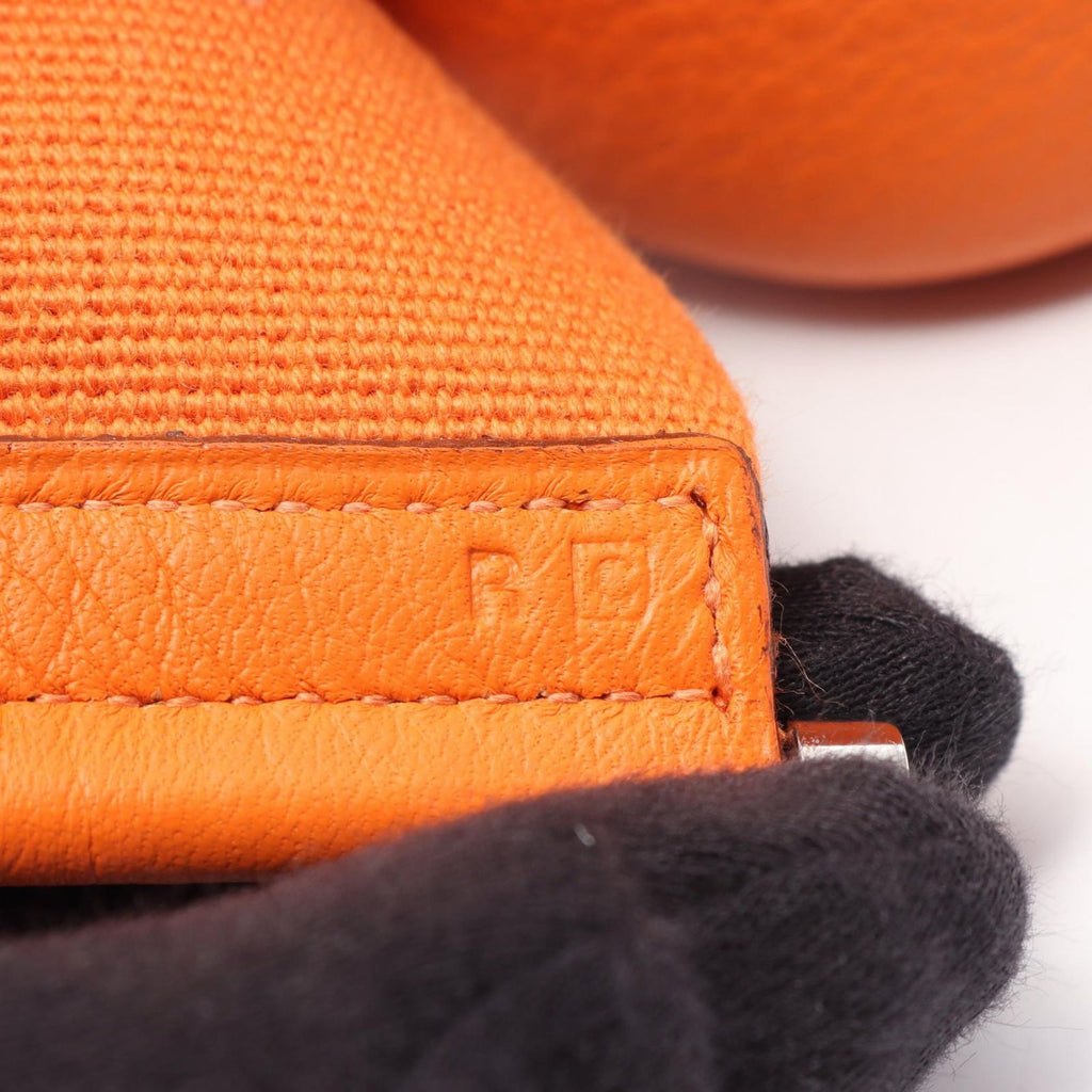 Hermes Shoulder Bag Saco Orange Leather — view 5