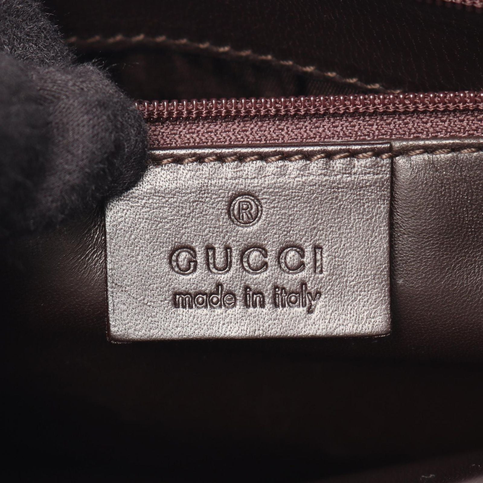 Gucci Shoulder Bag Dark Brown Leather — view 4