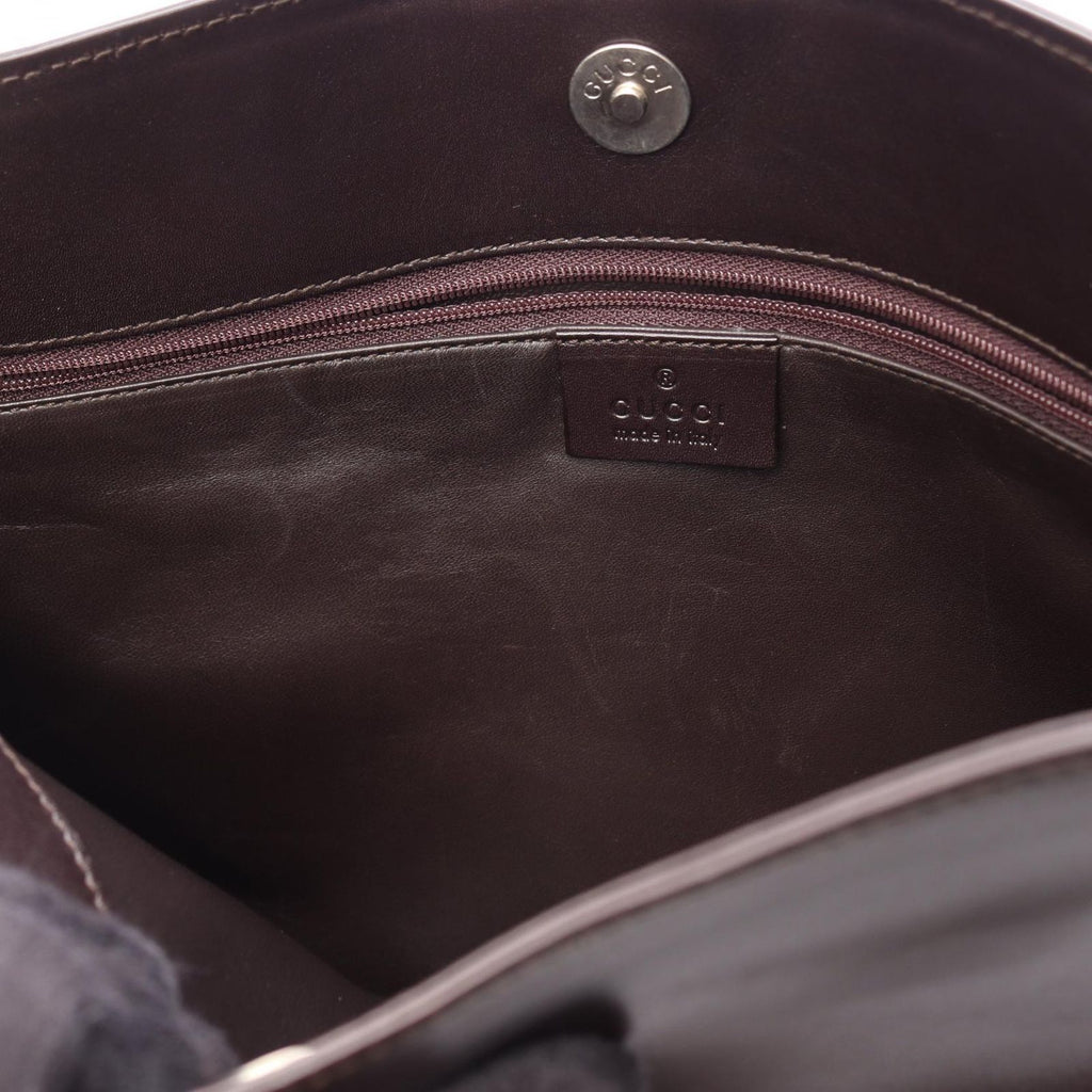 Gucci Shoulder Bag Dark Brown Leather — view 5