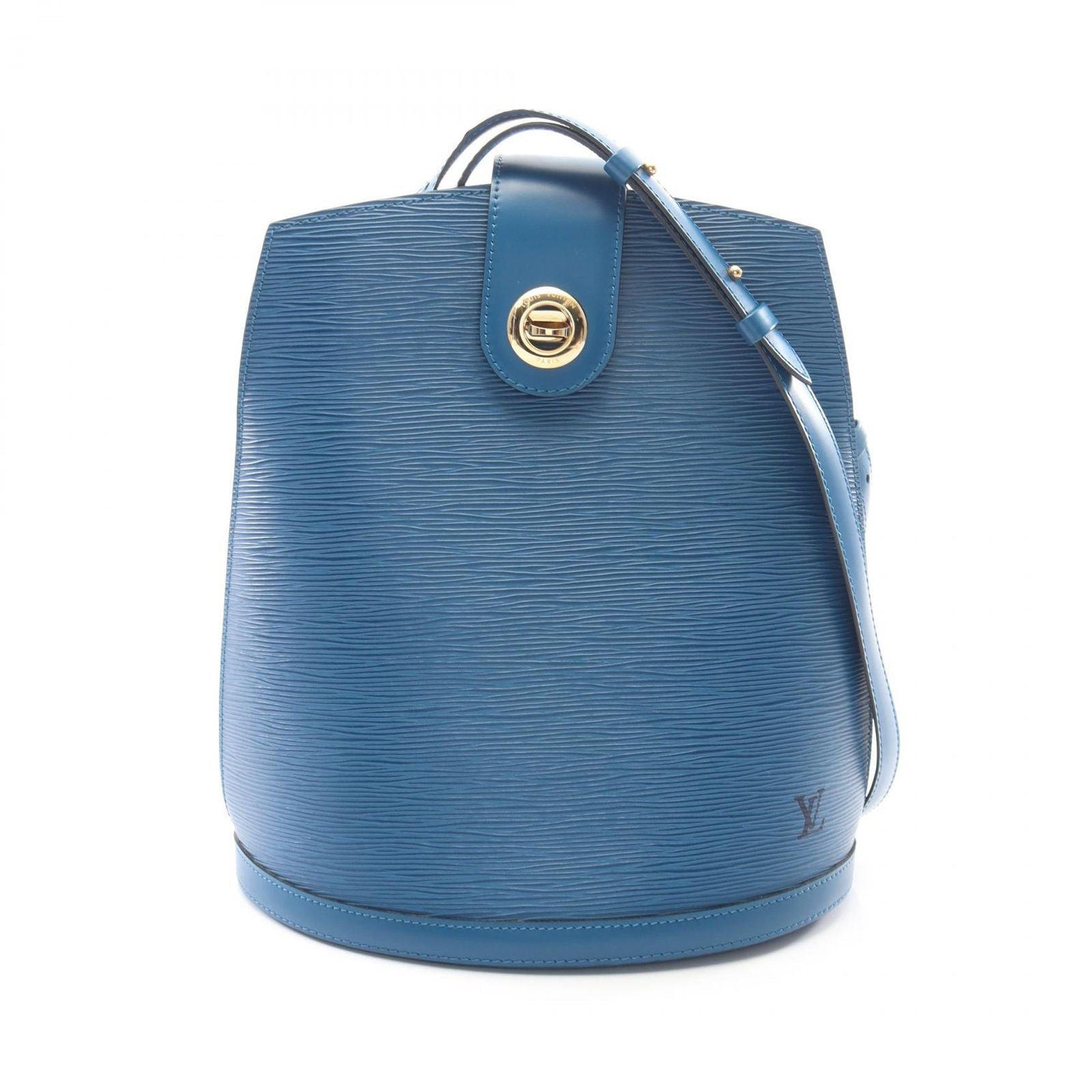 Louis Vuitton Shoulder Bag Cluny Toledo Blue Leather