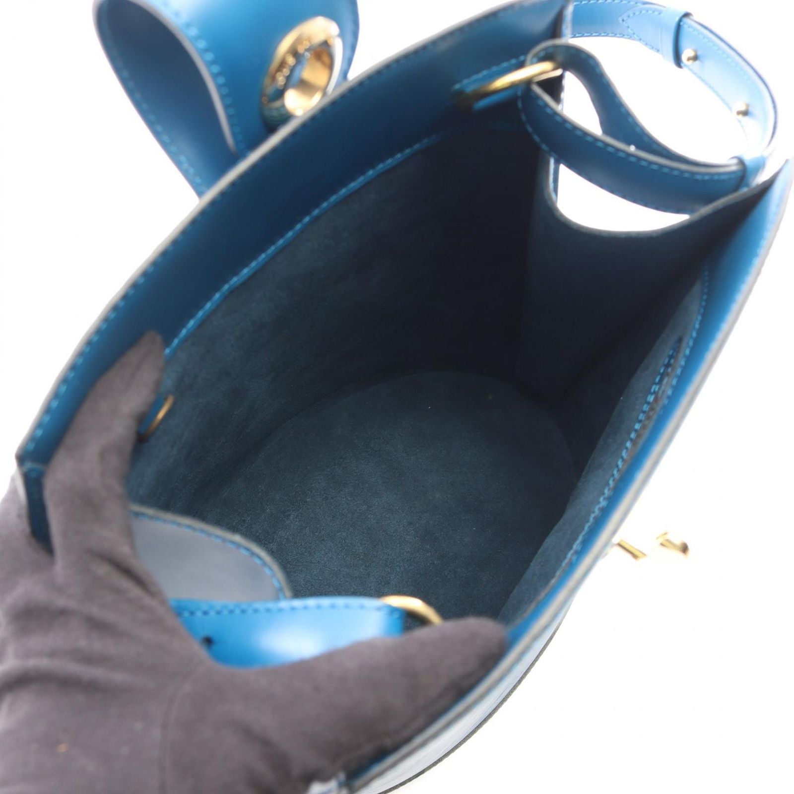 Louis Vuitton Shoulder Bag Cluny Toledo Blue Leather — view 3