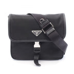 Prada Shoulder Bag Cross Nylon Saffiano Leather