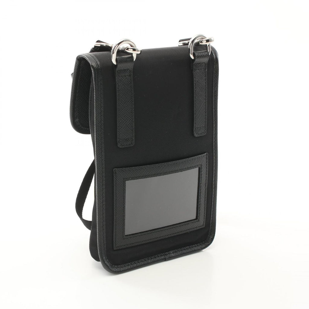Prada Shoulder Bag Tessuto Saffian Nylon Saffiano Leather — view 2