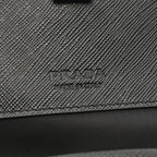 Prada Shoulder Bag Tessuto Saffian Nylon Saffiano Leather — view 4