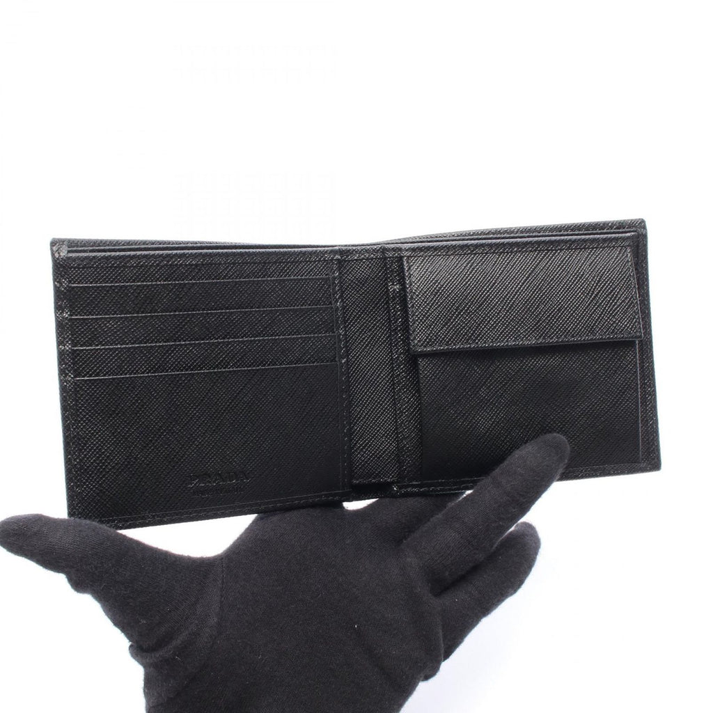 Prada Bifold Wallet Sasaffiano Triang Saffiano Leather — view 3