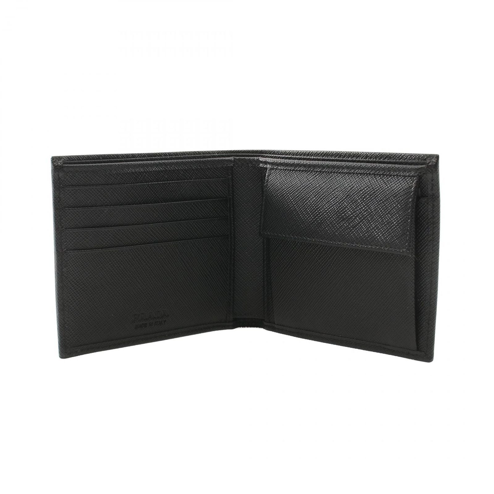 Prada Bifold Wallet Tessuto Saffian Nylon Saffiano Leather — view 3