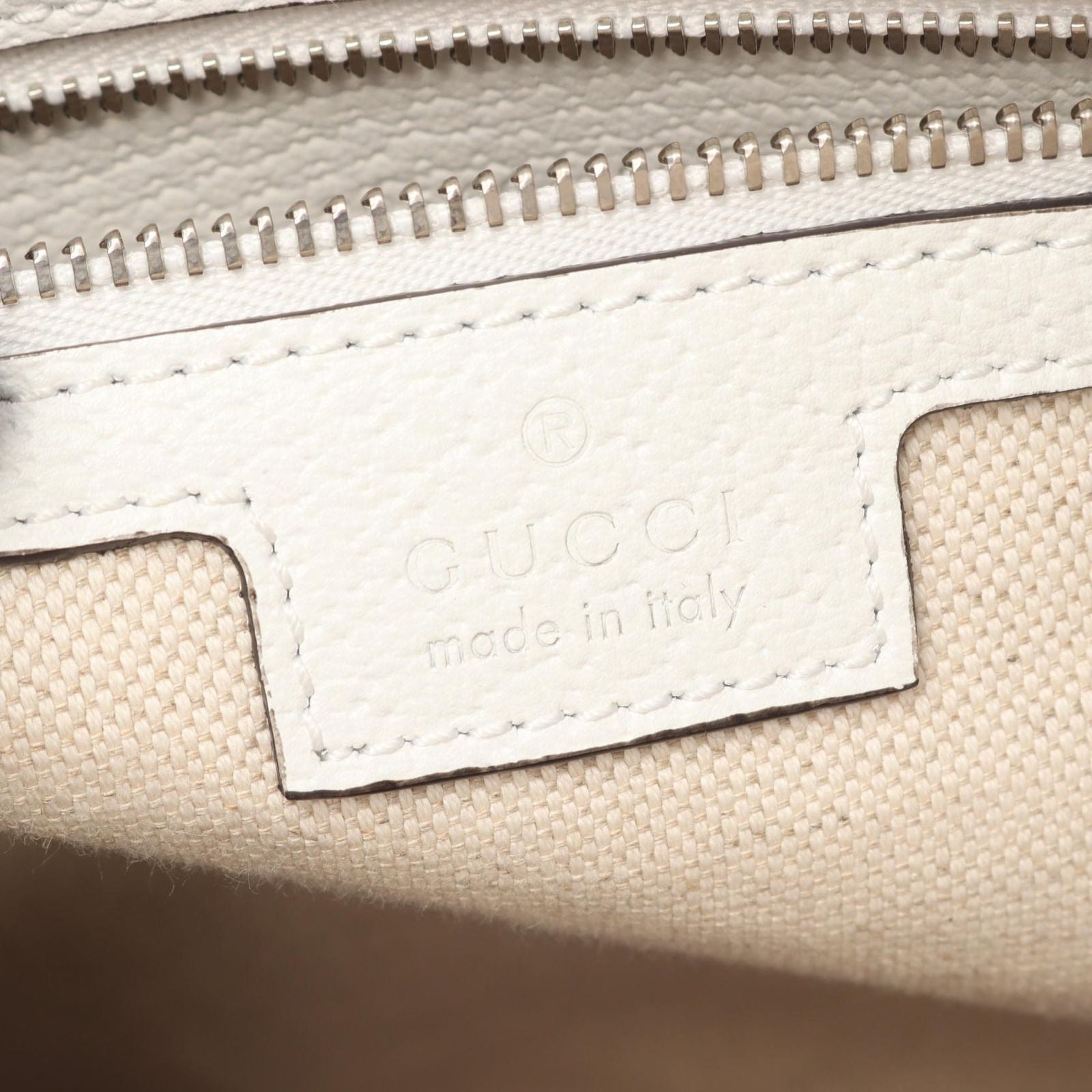 Gucci Shoulder Bag GG Supreme Small Cross White Canvas Leather — view 5