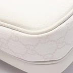 Gucci Shoulder Bag GG Supreme Small Cross White Canvas Leather — view 6