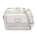 Gucci Shoulder Bag GG Supreme Small Cross White Canvas Leather