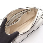 Gucci Shoulder Bag GG Supreme Small Cross White Canvas Leather — view 3