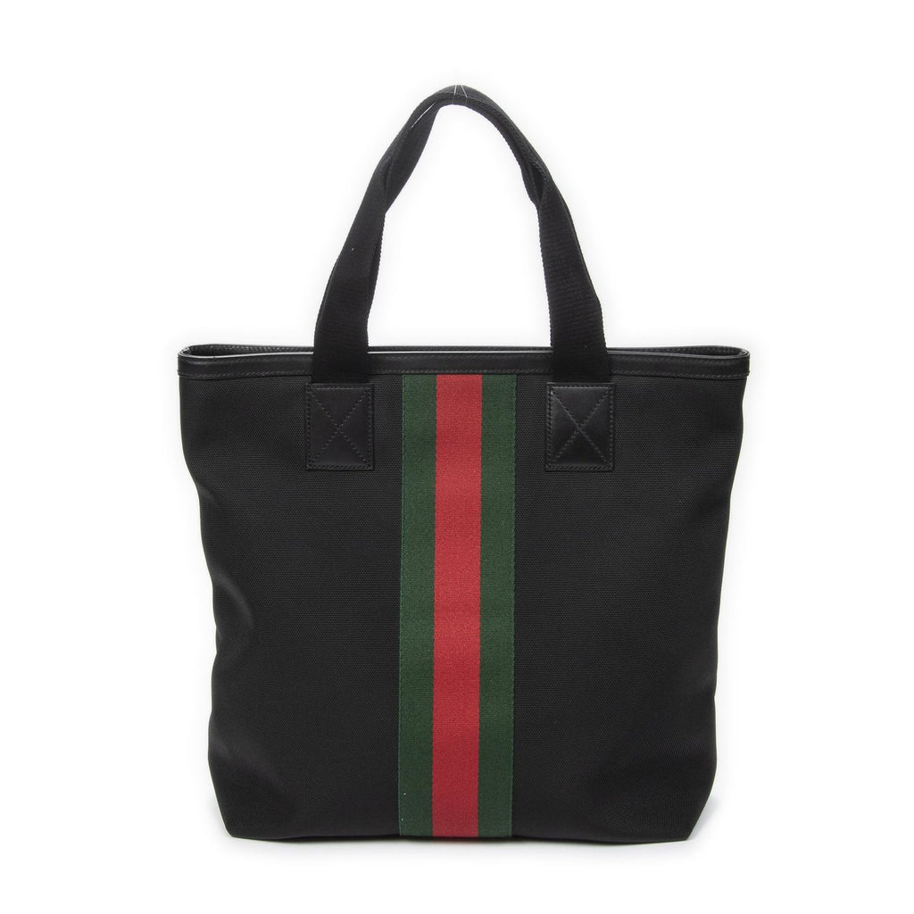 Gucci Web Techno Tote Black Canvas — view 5