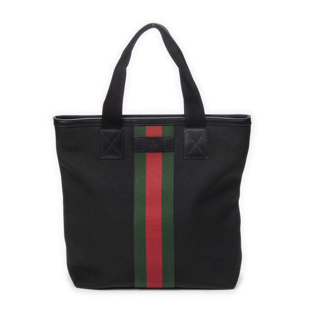 Gucci Web Techno Tote Black Canvas
