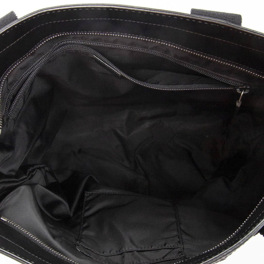 Gucci Web Techno Tote Black Canvas — view 9