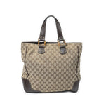 Gucci Bamboo Horsebit Tote Beige Brown GG Canvas — view 5